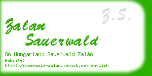 zalan sauerwald business card